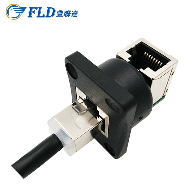 Rj45 Signal Socket 90 Degree Angle Connector For Internet Access Ip44